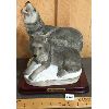 Image 1 : HEAVY WOLF SCULPTURE - 8 x 9 x 10in 