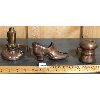 Image 2 : LOT OF 3 - COPPER MOLDS - CANDLESTICK, SHOE AND OTHER