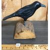 Image 3 : WOODEN CROW CARVING - SIGNED KERRAS JEFFERY - 6 x 10 x 12in