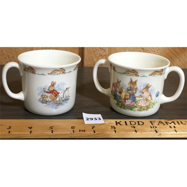 LOT OF 2 - ROYAL DOULTON BUNNYKINS MUGS - 