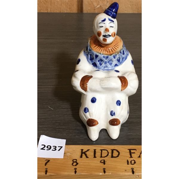 MADE IN JAPAN CERAMIC CLOWN BANK - 5in TALL