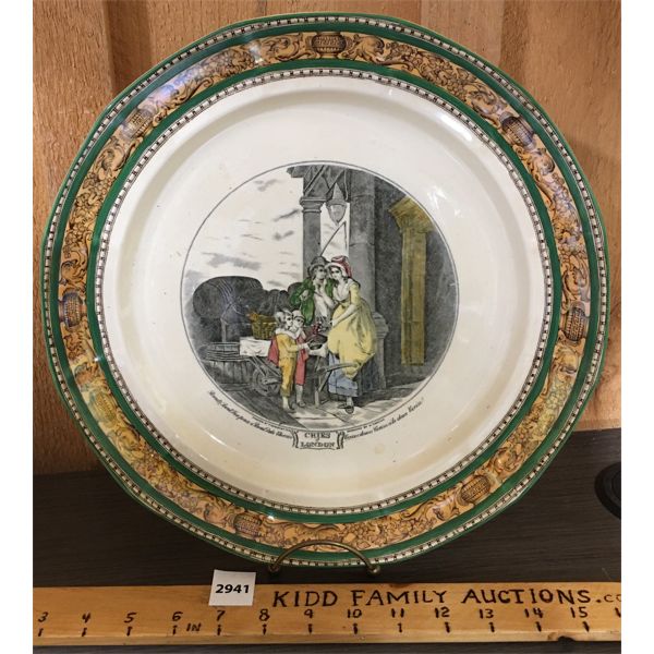ADAMS ENGLAND WALL HANGING DECORATIVE PLATE - 12.5in DIA