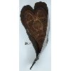 Image 1 : WOOD AND TIN BLEEDING HEART SHAPED MOLD - APPROX 3 x 3 x 7in