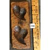 Image 1 : PRIMITIVE WOODEN HEART SHAPED MOLD - 1.5 x 4 x 9.5in