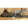 Image 2 : FOLK ART HORSE DRAWN WAGON - 12.5in LONG