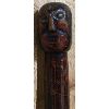 Image 2 : NATIVE AMERICAN WALKING STICK W/ CARVED HEAD HANDLE - 31in TALL