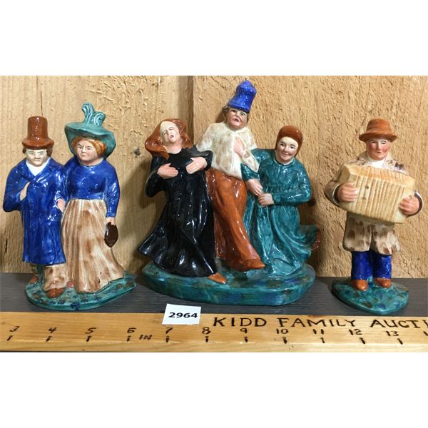 LOT OF 3 - RIDGWAY STERLING POTTERY - STAFFORDSHIRE FIGURINES - CIRCA 1947-53 - MADE IN ENGLAND