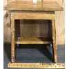 Image 3 : PRIMITVE WOOD STOOL - 11 x 13 x 14in