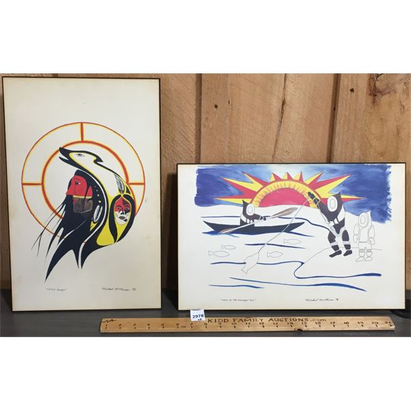 LOT OF 2 - NATIVE PRINTS - "VISION QUEST AND "MIDNIGHT SUN" - 11 x 17in