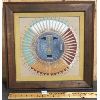 Image 1 : UNSIGNED SOUTHWEST NATIVE SAND PAINTING ON BOARD - 17 x 17in