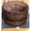 Image 4 : HAND CARVED WOODEN STOOL(?) - 12in DIA