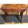 PRIMITIVE WOOD STOOL - 9 x 12  x 19in