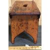 Image 3 : PRIMITIVE WOOD STOOL - 9 x 12  x 19in