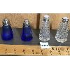 Image 1 : LOT OF 4 - SALT AND PEPPER SHAKERS - 2 W/ STERLING SILVER CAPS