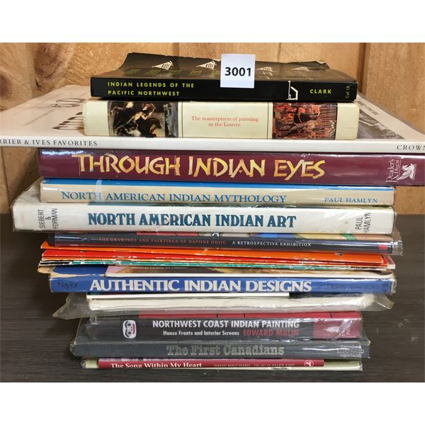 JOB LOT - QTY OF ART REFERENCE AND NATIVE AMERICAN PUBLICATIONS