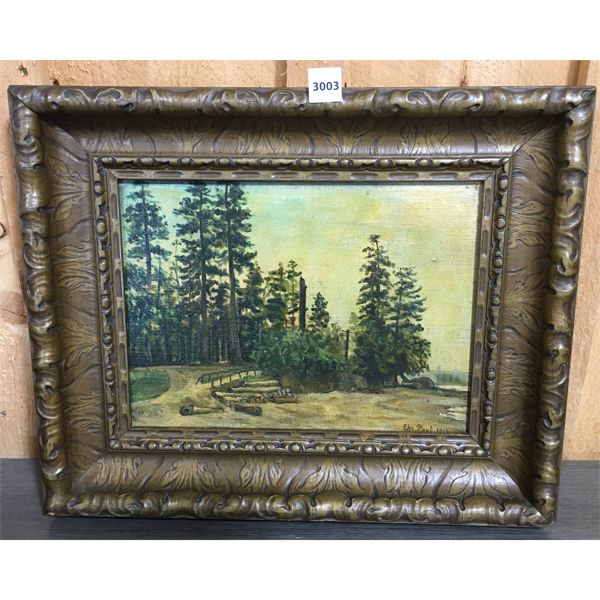 CHS. POOLE 1913 - ACRYLIC ON BOARD IN GILT FRAME - 13.5 X 15in