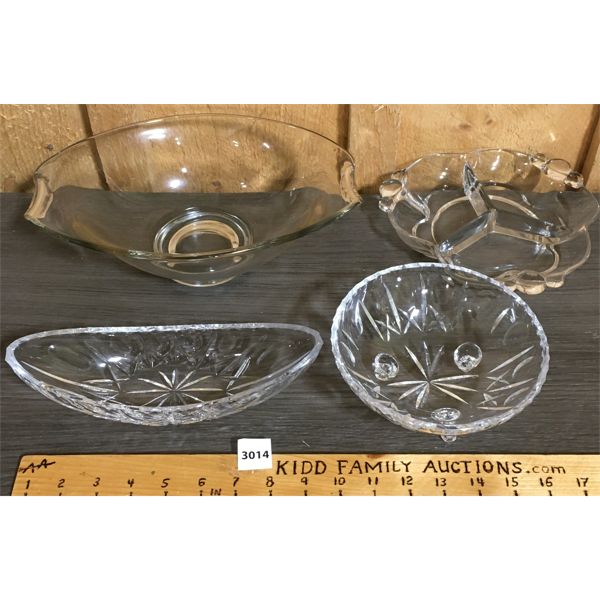 LOT OF 4 - CRYSTAL CANDY DISHES 