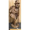 Image 2 : LARGE WOODEN CARVED "WALKING MAN" - 23.5in TALL