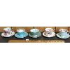 Image 1 :  LOT OF 5 - CHINA TEACUPS W/ SAUCERS - MADE IN ENGLAND
