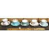 Image 2 :  LOT OF 5 - CHINA TEACUPS W/ SAUCERS - MADE IN ENGLAND