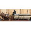 Image 1 : FOLK ART WOOD SCULPTURE "BRINGING HOME A LOAD OF LOGS" - HAROLD LEE (1898-1984)
