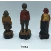 Image 2 : LOT OF 3 - QUEBEC FOLK ART - MINIATURE CARVED WOODEN FIGURES
