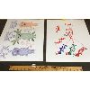 Image 7 : LOT OF 13 - COLOUR DRAWINGS BY CAPE DORSET ARTIST - SEE ALL PICS 