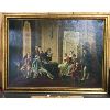 Image 1 : A BEKER (?) 'READING THE WILL' W/ GILT FRAME - 33 x 44in FRAMED