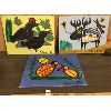 Image 1 : LOT OF 3 - VICTORIA (MORRISSEAU) KAKEGAMIC - ORIGINAL ACRLYIC ON CANVAS BOARD 