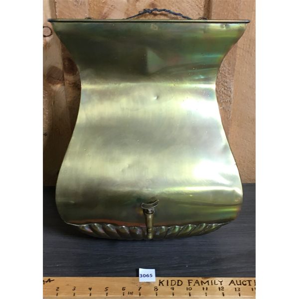 BRASS HANGING FLOWER POT W/ SPIGOT - MADE IN ITALY