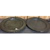 LOT OF 2 - LARGE PEWTER CHARGES - 16.5in DIA