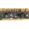 Image 1 : LOT OF 6 - PEWTER PIECES - WINE FUNNEL, ICE CREAM MOLD ETC.