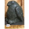 Image 1 : LARGE OWL SIGNED SOAPSTONE CARVING - 5.5 x 7 x 8inx