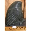 Image 3 : LARGE OWL SIGNED SOAPSTONE CARVING - 5.5 x 7 x 8inx