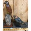 Image 2 : LOT OF 2 - WOOD CARVED BIRD FIGURES 