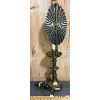 Image 3 : BRASS CANDLESTICK STYLE TABLE LAMP - 27in TALL