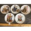 Image 1 : LOT OF 5 - NORMAN ROCKWELL COLLECTORS PLATES - 6.5in DIA