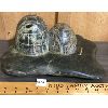 Image 2 : UNSIGNED SOAPSTONE DOUBLE IGLOO CARVING ON BASE - 6 x 9.5 x 11.5in