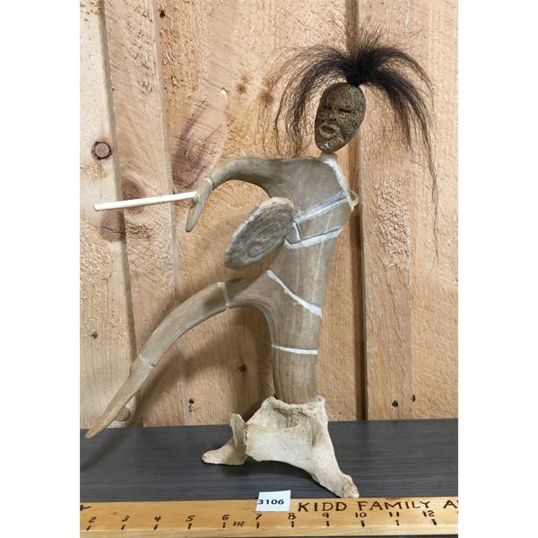 SIGNED DOUBLE SIDED DRUM DANCER - 14in TALL