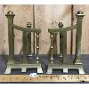 Image 1 : PAIR OF BRASS ANDIRONS - 6 x 8 x 10in