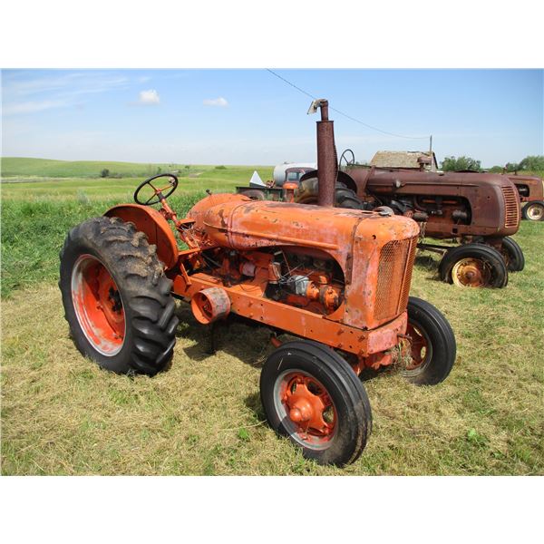 Orange Tractor on rubber