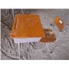 School desk (steel legs) with chair