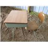 School desk (steel legs) with chair