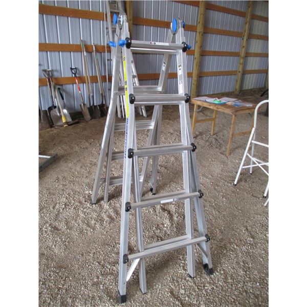 Universal stepladder + extensions to 15ft (mastercraft)