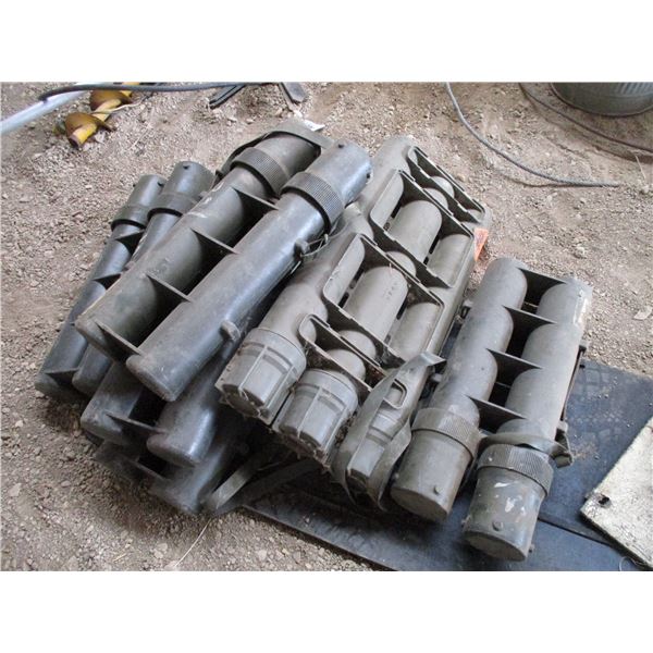 Lot - welding rod containers / military containers