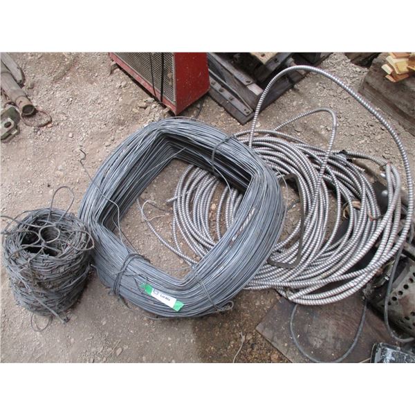 Electric conduit wire + misc wire rolls