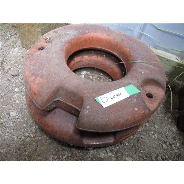 (2) Round wheel weights 15" round