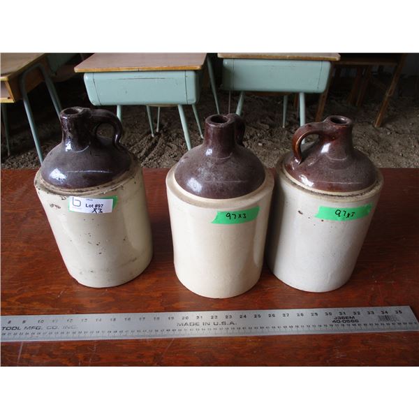 3X THE BID PRICE - 1 gal whiskey jugs