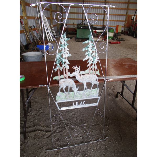 Ornamental gate (window from motel) - Deer - 57" x 24"