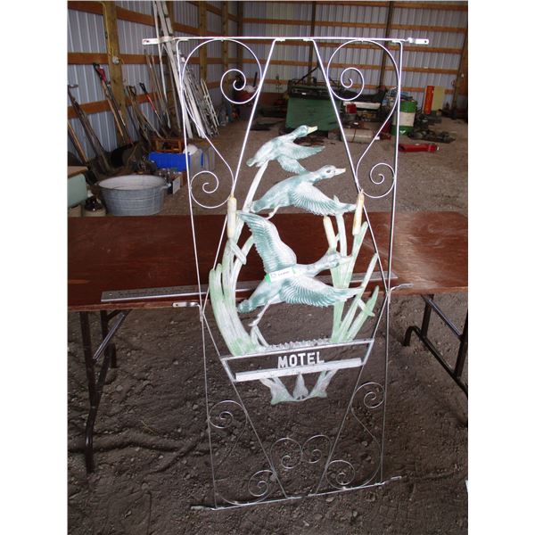 Ornamental gate (window from motel) - Ducks - 57" x 24"